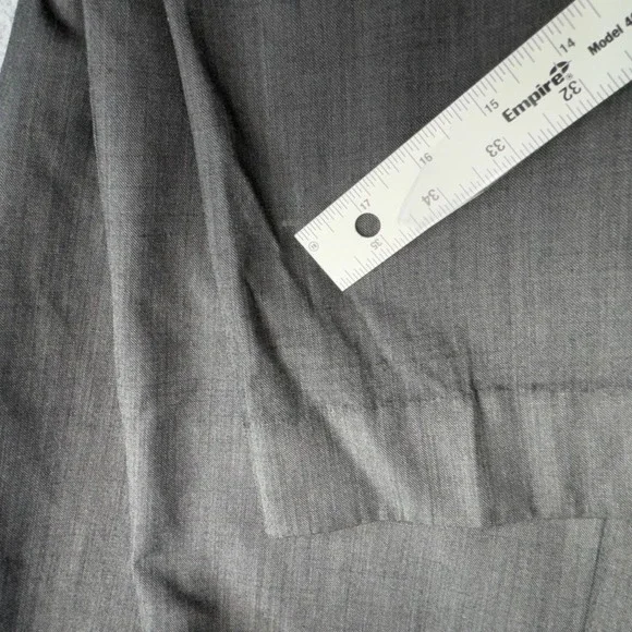 Balmain Pants Mens 38x29 Gray Dress Wool Trousers Super 120s Slim Fit Flat Front